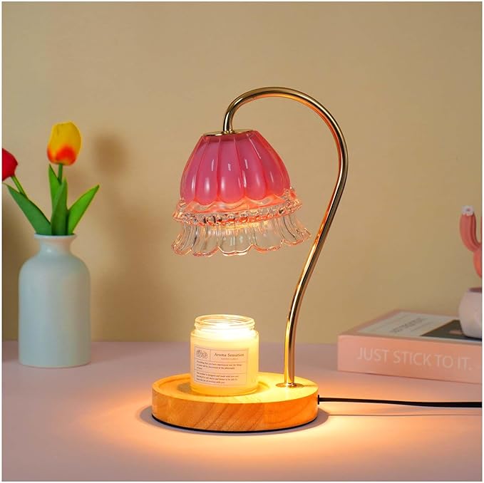 Candle Warmer Lamp with Timer Dimmer, Wax Warmer Lamp for Jar Candles with 2 Bulbs, for Women Mom, Best Valentine's Day and House Warming Gift New Home Decor