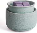 Ceramic Electric Wax Melt Warmer & Cube Oil Melter Cute Small Warmers Aromatherapy for Home Decorative Burner Melts Scented Candle Tart Scent Warm Fragrance (Cyan)