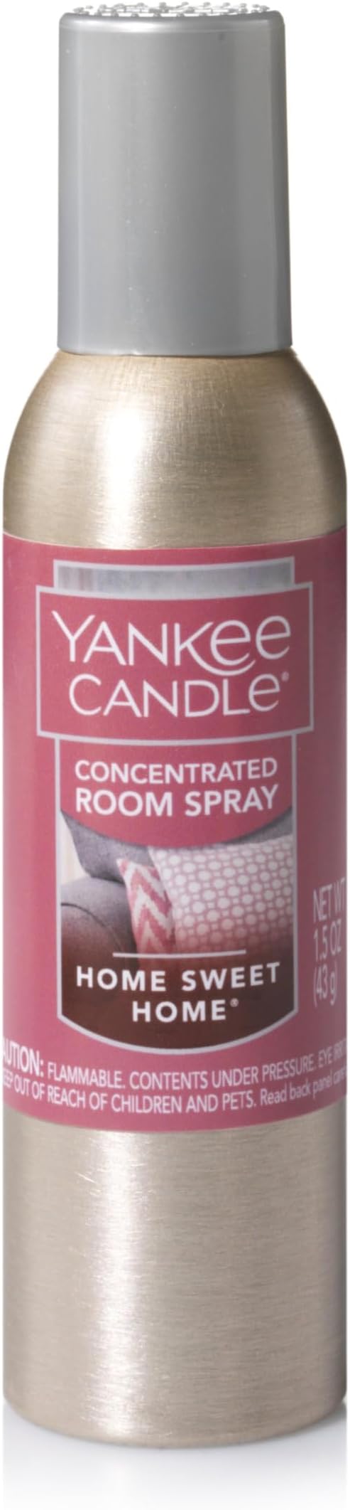 Yankee Candle Concentrated Air Freshener Room Spray, Odor Eliminator for Home, Bathroom, Home Sweet Home, 1.5 Oz (Pack of 6)