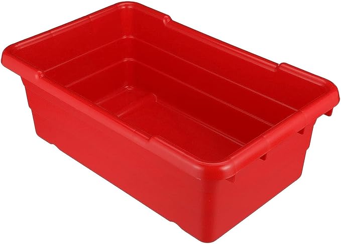 ULTRASOURCE Food Approved Bus Totes/Meat Lug (6 Pack, Red)