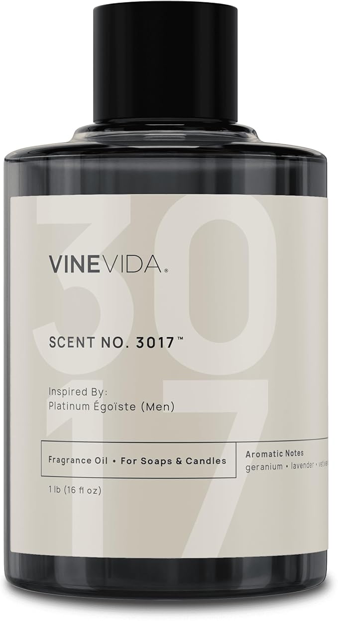 VINEVIDA Scent NO. 3017 Fragrance Oil - 16oz (1lb) - Inspired by: Platinum Égoïste (Men); Candle Fragrance Oil for Soy Candles - Soap Making Scents