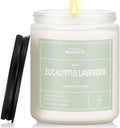 Eucalyptus Lavender Candle for Home Scented| Natural Soy Non Toxic Candles| Long Clean Burning Aromatheraphy Jar Candel| Women,Men Gift for Autumn,Winter, Halloween,Thanksgiving,Relaxing| 9oz