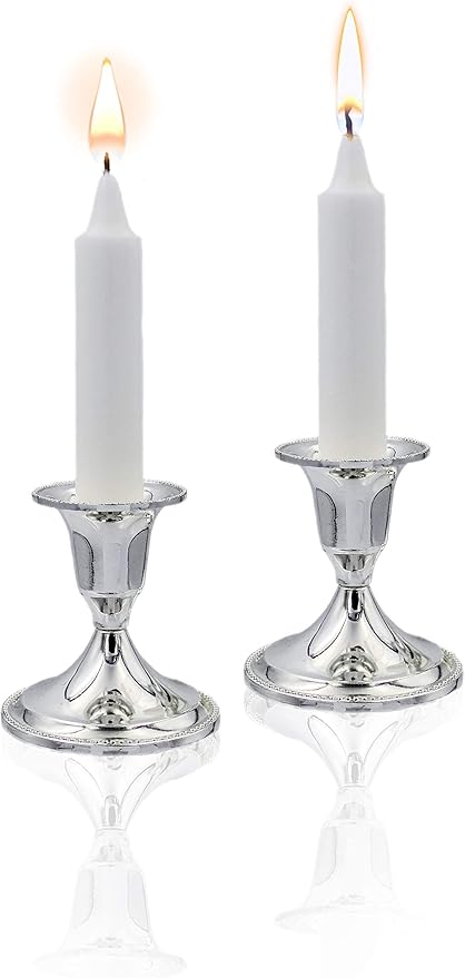 On-The-Go Shabbat Candle Travel Premium Set, 12-3HR Candles and 2 Shabbos Candle Holders