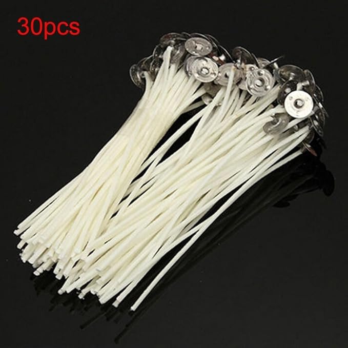 30Pcs 4 Inch Candle Wicks Cotton Core Waxed with Candle Making DIY Durability and Fashion