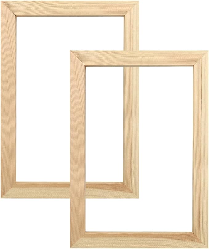Wood Canvas Frames, Solid Wood Canvas Stretcher Bars Kits,Solid Wood Picture Frames for Oil Paintings,Prints,Posters,Wall Art Needlework,2 Pack(21 * 30cm/8.27 * 12")