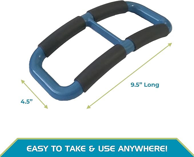 Stander Handy Handle, Lift Assist Device for Elderly and Disabled, Patient Standing Aid for Handicapped, Blue with Rubber Grip
