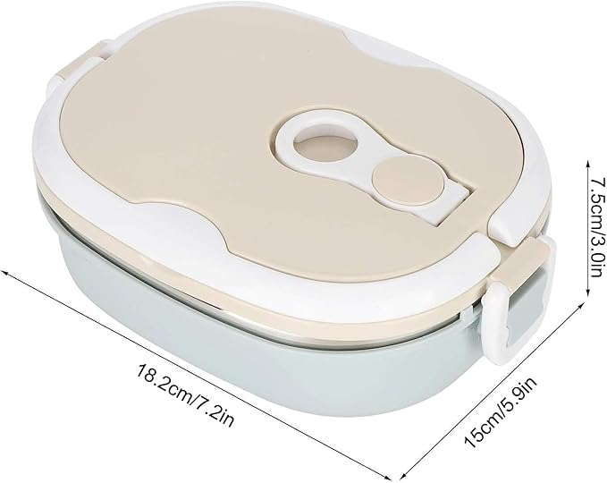900ml Lunch Box, 304 Stainless Steel Adult Lunch Containers Portable Leakproof Eco-Friendly Hot and Cold Food Stackable Bento Box Food Storage for Office Outdoor Travel（1 Layer）