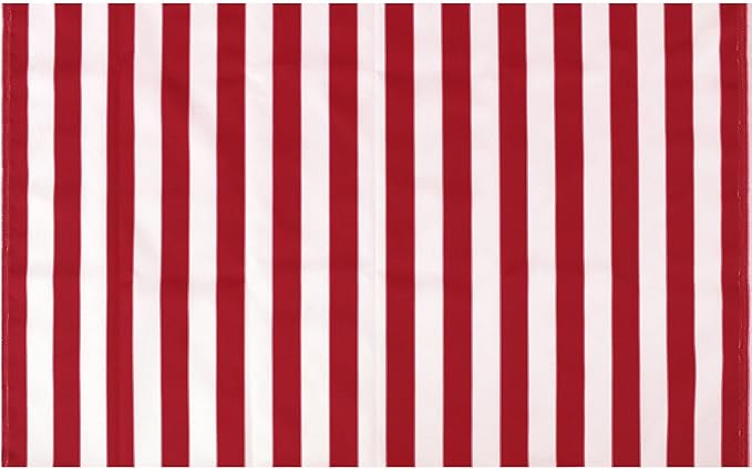 Mybecca Stripe Canvas Canvas Oxford Polyester Fabric 60" RED/White (5 Yards)