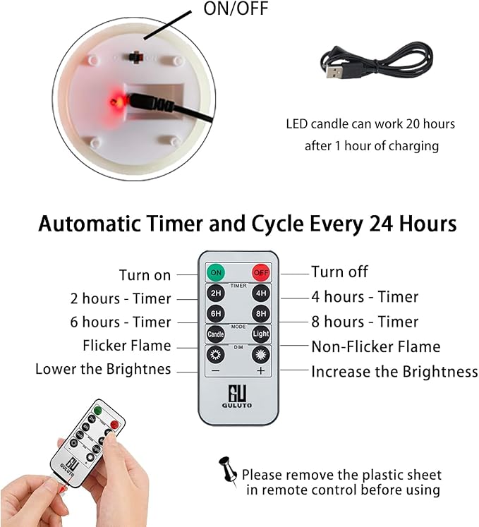 Rechargeable Battery Operated Flickering Flameless Candles with Remote and Timer, led Candle with 3D Wick Last 1000+ Hours Real Wax Electric Candles Pillar Candle for Home, Gold Glass 3" x 5"