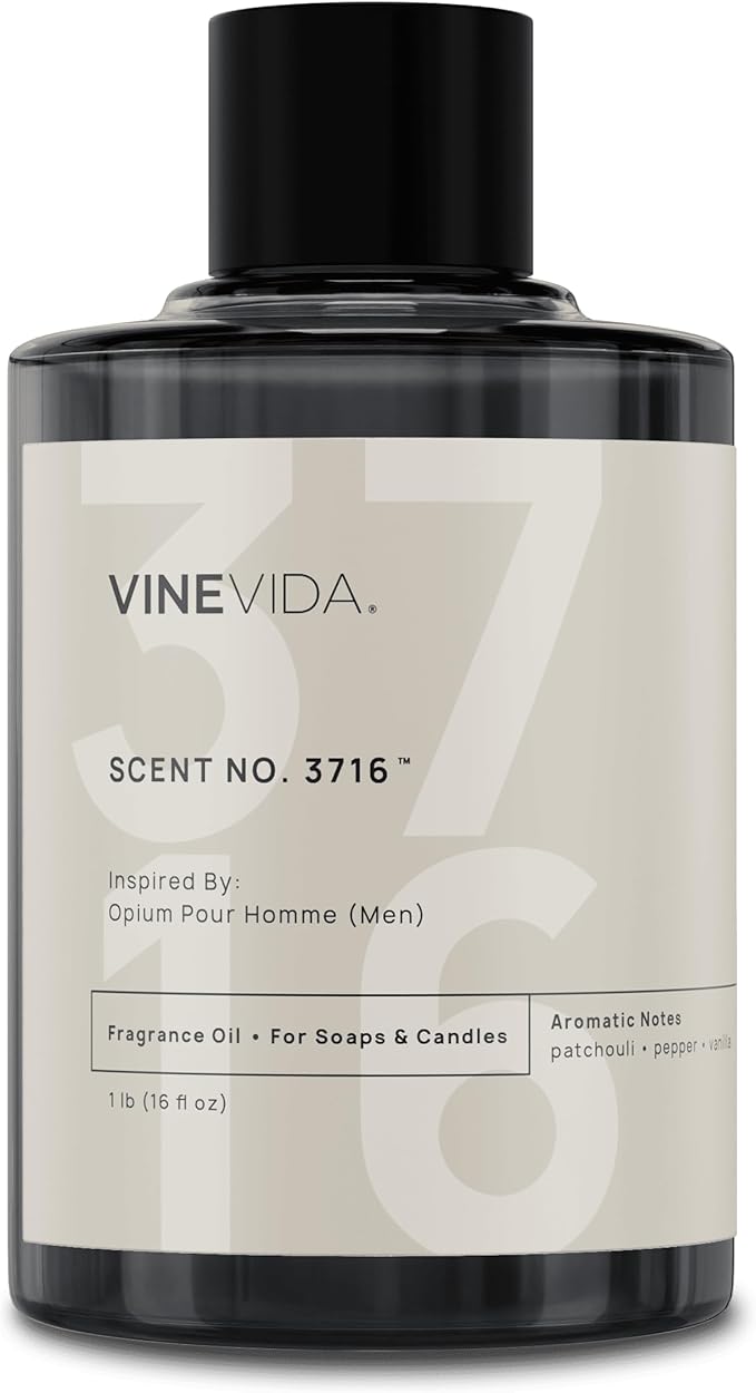 VINEVIDA [16 Oz] Inspired by: Opium Pour Homme (Men); Fragrance Oil for Candle Making and Soap Making - Premium Candle Scents for Soy Candles