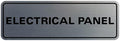 All Quality Standard Electrical Panel Wall or Door Sign - Durable Material | Clear and Functional Sign | Easy Installation‌ - Silver - Medium (5 Pack)
