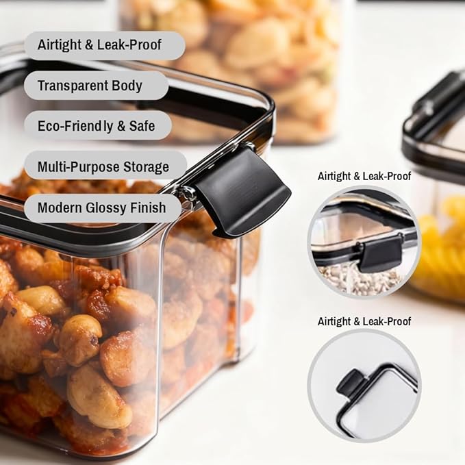 Kitchen Storage Containers Set With Lids - Pantry Organizers For Home And Kitchen - Airtight Plastic Containers For Daily Food Organization (5)