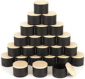 SONVIIBOX 24 PCS 8oz Candle Tins, Black tins with Wood-Grain Metal lids,Candle Jars for Making Candles Bulk,8oz Candle Jars,Tin Jars for Candle Making