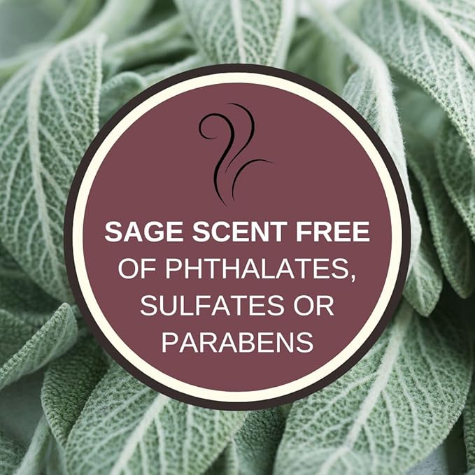 Premium Sage Candle for Cleansing – Natural Soy Wax, Cotton Wick, Paraben and Phthalate Free Scent, Non Toxic, Clean Scented Candles for New Home, Smudging, House Negative Energy Protection, 6oz