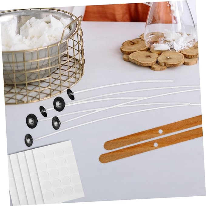 KONTONTY 1set Candle Making Kit Candle Wicks Wick Holders and Stickers Essential Supplies for Home Parties