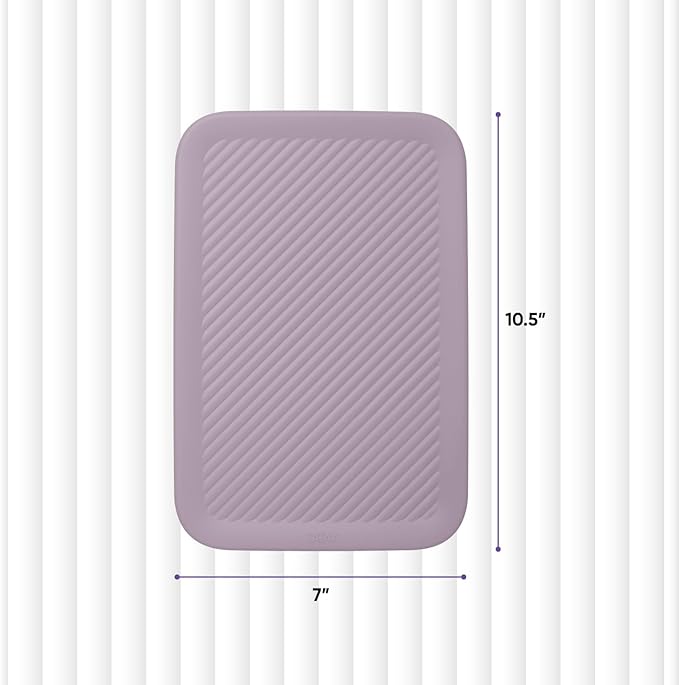 Superio Ribbed Collection Lid for Decorative Plastic Basket Open Home Storage Bins Organizer Baskets, Medium Lilac - for Organizing Closet Storage Bins for Shelves Drawer Shelf 5 Liter