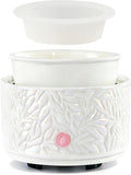 Wax Melt Warmer with Silicone Liner, Electric 3-in-1 Wax Melter, Ceramic Candle Warmer for Scented Wax, Scent Oil Burner for Home Aromatherapy, White
