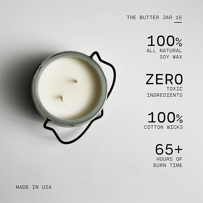 Milkhouse Candle Company - Eucalyptus Lavender - Creamery Collection - 16oz Double Cotton Wick Soy Candles with Beeswax - Long Burn Time, Made in The USA - Non Toxic, Premium Scented Candles