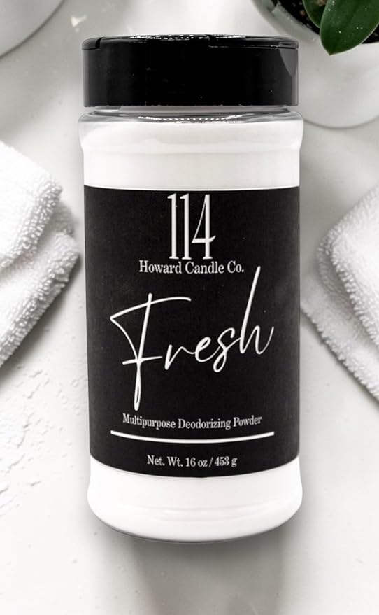 16 oz. Powerful Fresh Linen Fabric & Upholstery Deodorizer & Freshener. Home Odor Eliminator For Strong Odor. Pet Safe. Vacuuming Powder Use for Furniture,Carpet,Rug,Mattresses,Cat Litter