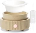 Wax Melt Warmer with Timer & Silicone Dish, Ceramic Fragrance 4-in-1 Oil Burner Electric Candle Wax Melter for Home Office Bedroom Fragrance, Home Décor and Gift Choice