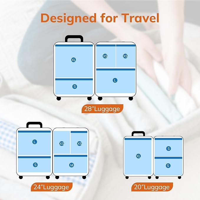Vacuum Luggage Storage Bags with Cordless Electric Portable Pump, Double Zipper Sealed Space Saver Bag, Compression for Clothes, Bedding and Travel Essentials（10 Pack Travel Comb）