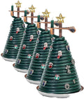 Candle by the Hour 80-Hour Christmas Tree Candle with 14 Charms, Eco-Friendly Natural Beeswax with Cotton Wick (Pack of 4)