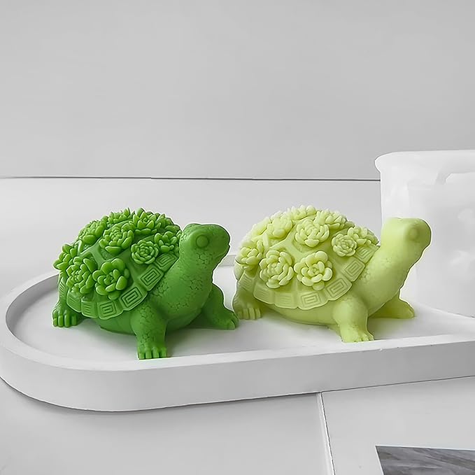 Turtle Animal Resin Silicone Wolf Resin Casting Making Molds Silicone Molds for Candle Home Decorate 3D Animal Mold Candle Making Mold