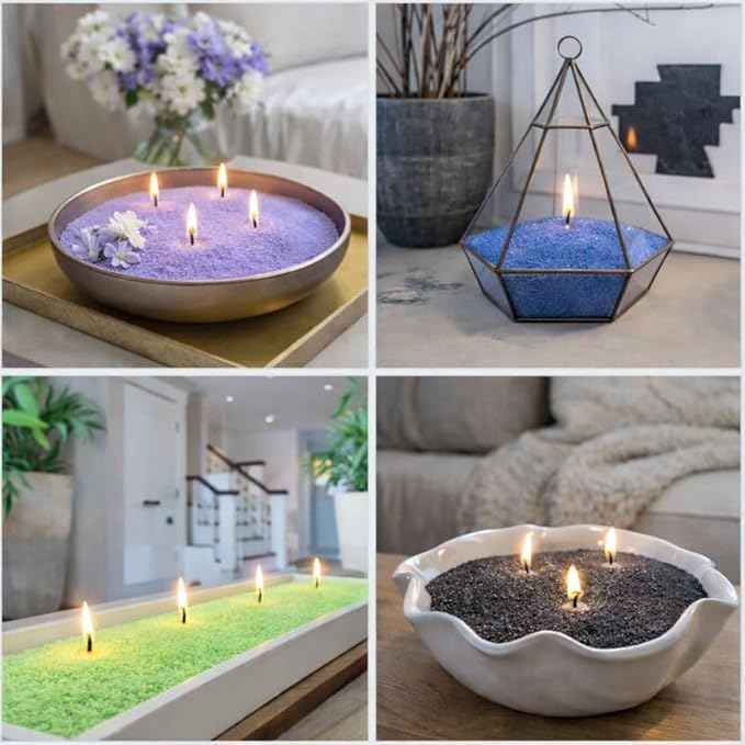 Sand Wax Candle Making Kit – 5 Wooden Wicks & 15 Cotton Wicks, 500 g Premium Fragrance-Free Sand Wax (Ironstone Brown)