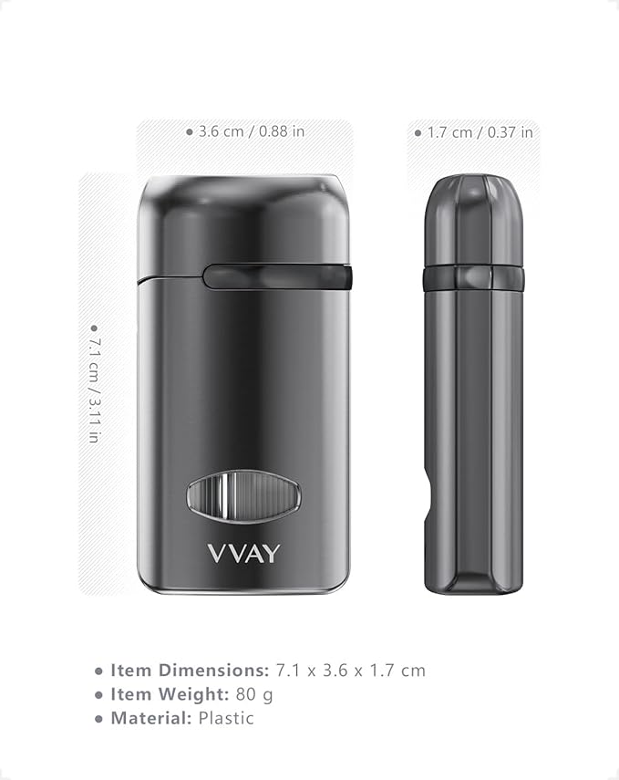 VVAY Windproof Jet Flame Lighter - Gas Refillable (Gas Not Included)