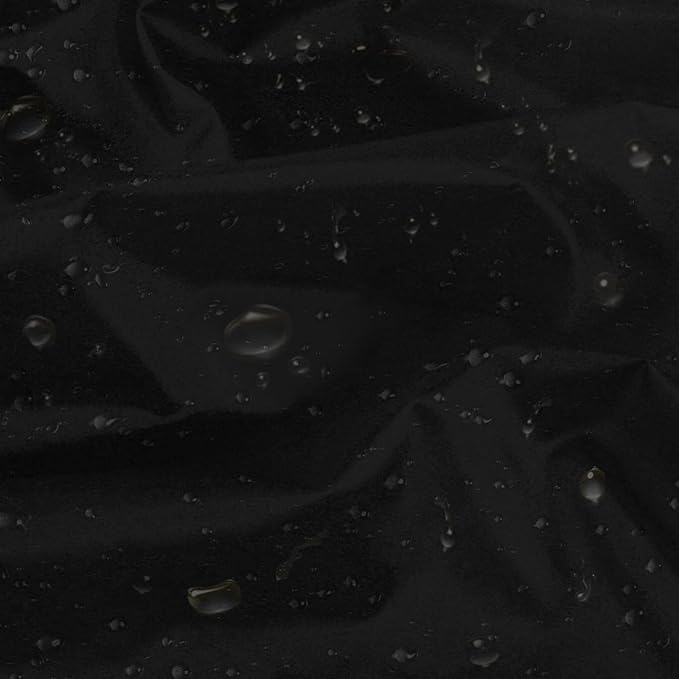 Vonty Waterproof Fabric Ripstop Nylon Fabric by The Yard - 60 Inch Wide(1 Yard), Water Proof Black Fabrics Lightweight Kite Fabrics for Tent Bag Tarp DIY Craft Travel Outdoor