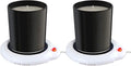 Eutuxia Candle Warmer for Home & Office, Set of 2, Great for Warming Up Cups, Coffee Mugs & Beverages on Desks Tables & Countertops. Electric Heated Plate Warms Quickly, Enjoy Hot Drinks on Cold Days