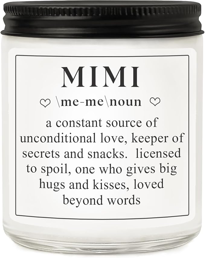 Funny Mimi Gifts, Birthday Mothers Day Christmas Gift for Mimi Grandma & Grandmother, Unique Present Ideas - Lavender Scented Candle