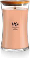 WoodWick Yuzu Blooms Gifts for Women and Men, 21.5 oz Large Hourglass Candle with Crackling Wick