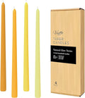 Viyffo Taper Candles, 12 Inch, 4 Pack, Yellow – Unscented, Smokeless Design, Up to 8-Hour Burn – Tall Candlesticks for Table Decor, Weddings & Dinners