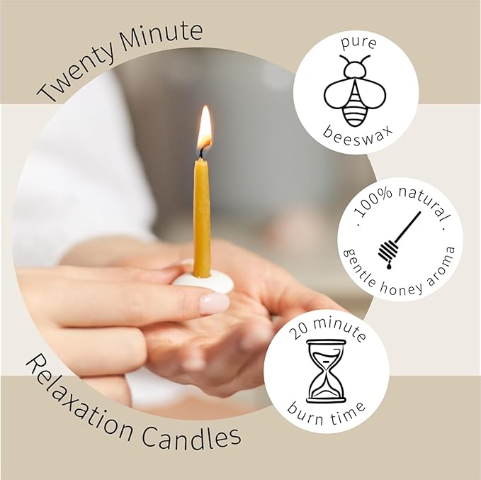Signature Collection – Take Some Time (Vintage). 12 x Twenty Minute Candles with a Ceramic Holder.
