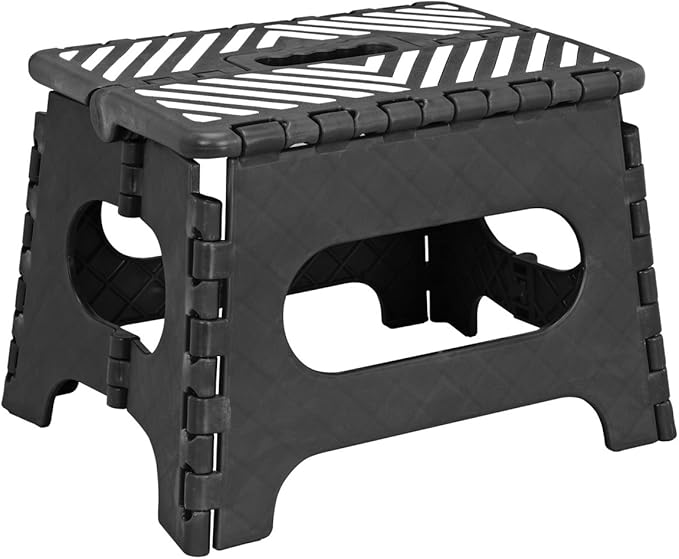Simplify Folding Step Stool-Lightweight, Sturdy and Safe, Carrying Handle, Easy to Open, for Kitchen, Bathroom, Bedroom, Kids or Adults