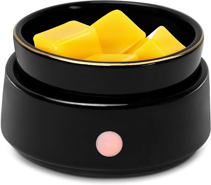 Electric Candle Warmer Ceramic Wax Melt Warmer Burner 3-in-1 Candle Warmer Plate for Scented Wax Jars Home Decor Fragrance Melter Birthday Gifts for Women Mom