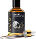 MAYJAM 100ML/3.38FL.OZ Peach Fragrance Oils with Glass Dropper, Essential Oils for Diffusers for Home, Long Lasting Scented Oils for Diffusers Soap Candle Making