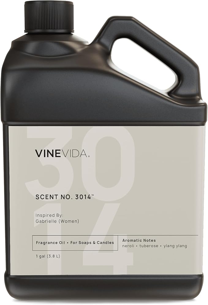 VINEVIDA Scent NO. 3014 Fragrance Oil - 1 Gallon (8lbs) - Inspired by: Gabrielle (Women); Candle Fragrance Oil for Soy Candles - Soap Making Scents