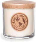 Eco Candle Co. Recycled Candle, Bourbon Vanilla, 6 oz. - Scents of Bourbon, Vanilla, Tonka Bean, Cedarwood, & Cardamom - 100% Soy Wax, No Lead, Kraft Paper Label & Lid, Hand Poured, Midwest Soybeans