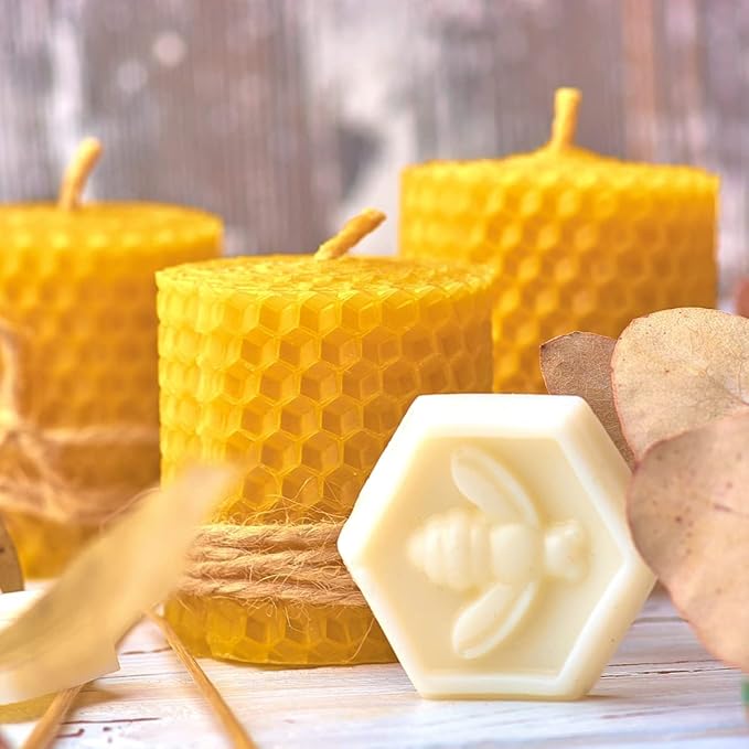 PXBBZDQ Beeswax Candle Wicks 100% Organic Hemp Spool with Natural Bees Wax Coating for Candle Making,Candle DIY (200 ft,1.0mm)