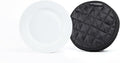 Covermates Keepsakes Quilted Dish Dividers – Set of Padded Plate Protectors for China & Dinnerware Storage, Scratch Protection, Machine Washable, Black