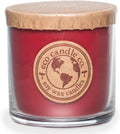 ECO CANDLE CO. Recycled Candle, Crushed Cranberry, 6 oz. - Scents of Fresh Cranberries, Apples, Citrus, Clove & Cinnamon - 100% Soy Wax, No Lead, Kraft Paper Label & Lid, Hand Poured, Phthalate Free