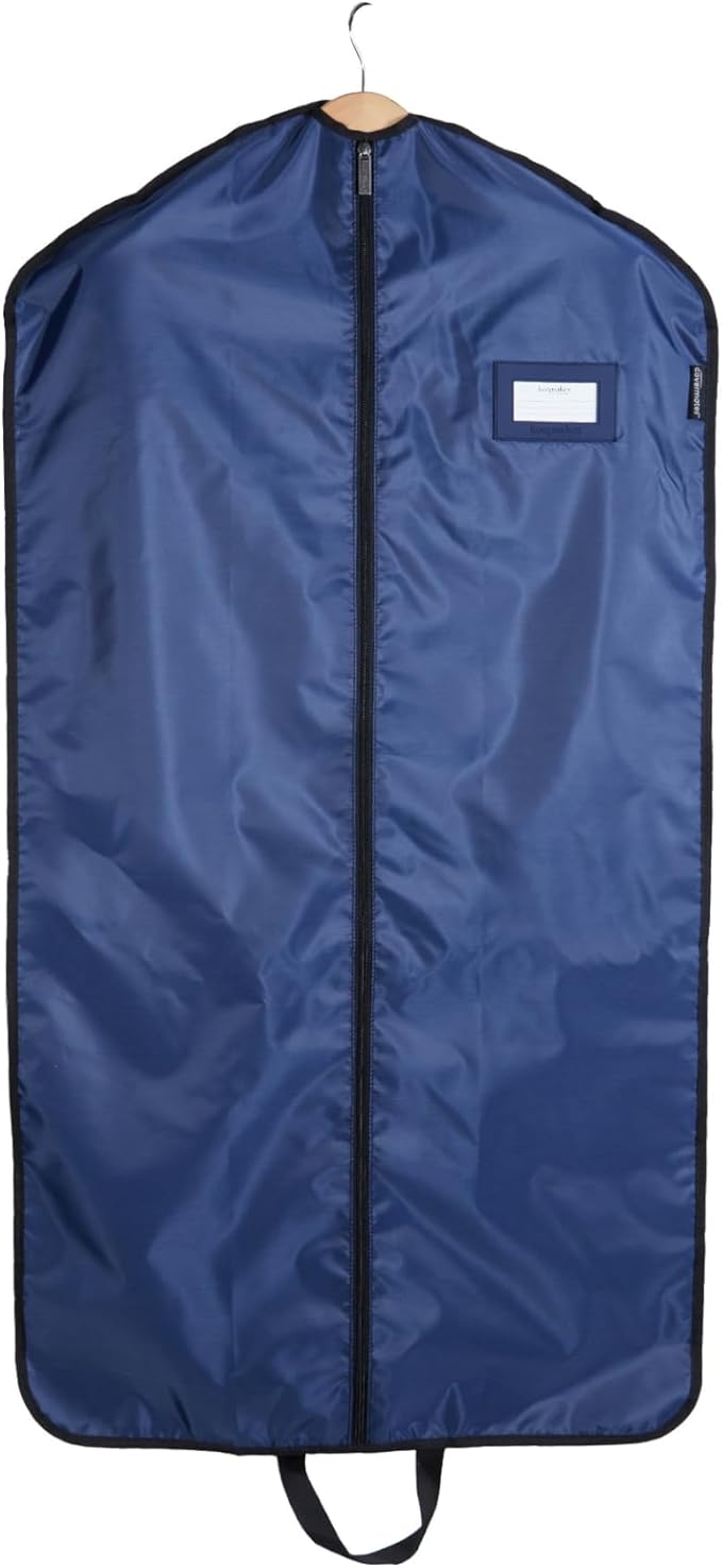 Covermates Keepsakes Garment Bag Set for Closet Storage and Travel – Breathable Suit and Dress Bags with ID Window and Carrying Handles – Heavy-Duty Hanging Wardrobe Protection Set, Blue