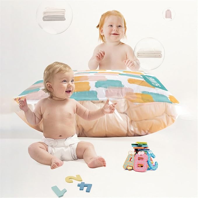 BILIKEYU Vacuum Storage Bags Space Sealer Bags Airtight Compression Bags For Clothes Pillows Comforters Blankets Bedding Household Packing (B, One Size)