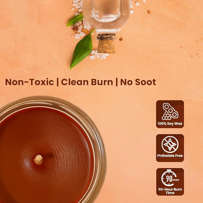 Candle Set Odor Eliminating – 2 Pack - 12oz – Long-Lasting Soy Wax Candles – Neutralizes Pet, Kitchen & Smoke Odors – Clean Burn, Eco-Friendly, Aromatherapy Candle (Sandalwood)