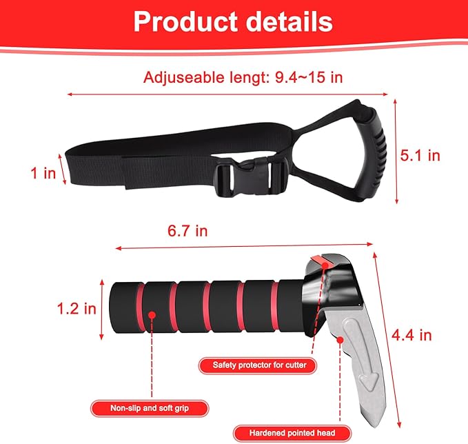 Shouken 3 in 1 Car Door Handle for Elderly-Car Handle Assist - Vehicle Support - Standing Mobility Aid Tool -Door Latch for Seniors