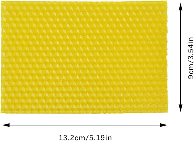 20Pcs Beeswax DIY Candle Making Kit, Natural Beeswax Honeycomb Sheets for Candle Making Beekeeping, Beehive Wax Foundation Sheets Candle Rolling Kit for Beeswax Sheets & Decorations (132 x 90 mm)