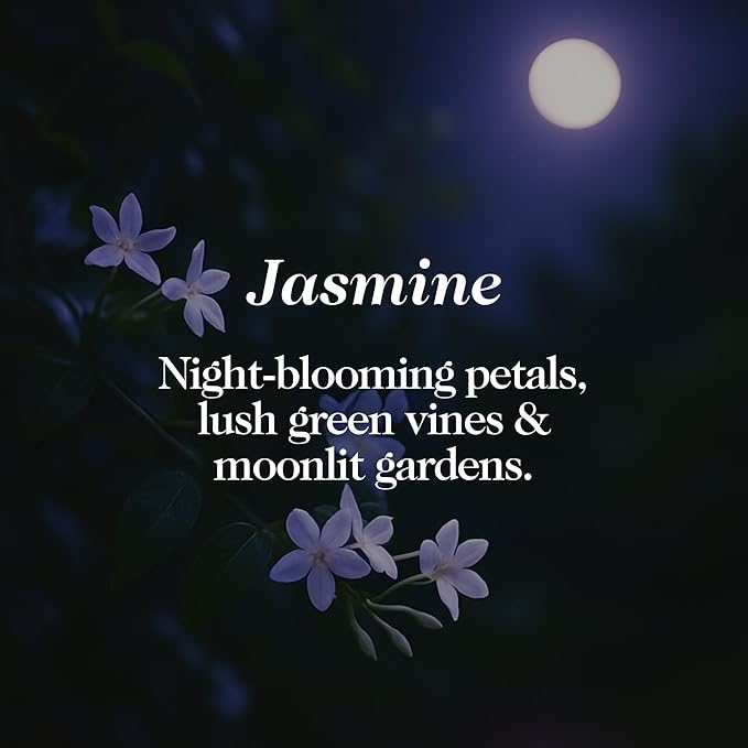 Hand Poured Non Toxic Candles - Jasmine Fall Candles with Premium Natural Wax - Aromatherapy Scented Candles with Sandalwood, Lemon & Ylang Ylang Notes - 8.5 Oz, 45 Hrs Burn Time
