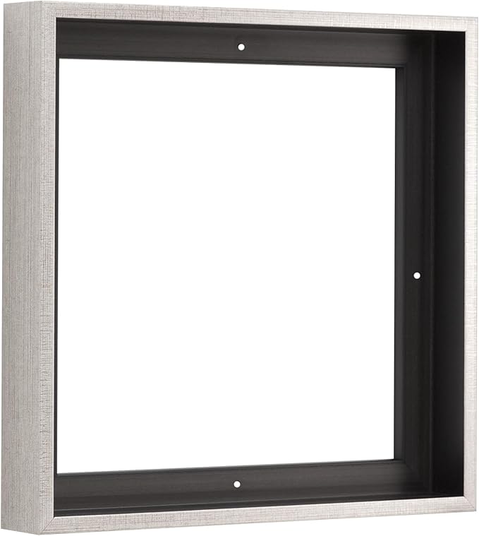 Pixy Canvas Floater Frame 31x31 for 1-1/2 (1.5) inch Deep Canvas Paintings/Canvas Prints/Wood Canvas Panels/Wall Art/Wall Decor/Home Decor/Artwork (Antique Silver, 31 x 31 inch, Square)